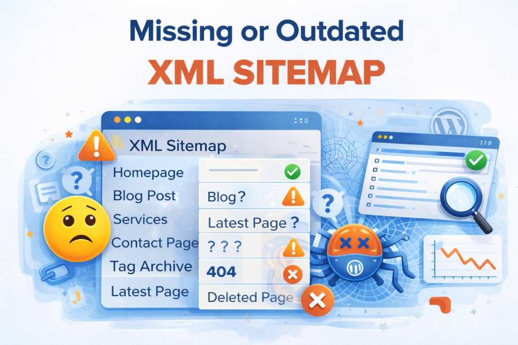 Outdated sitemap causing search frustration